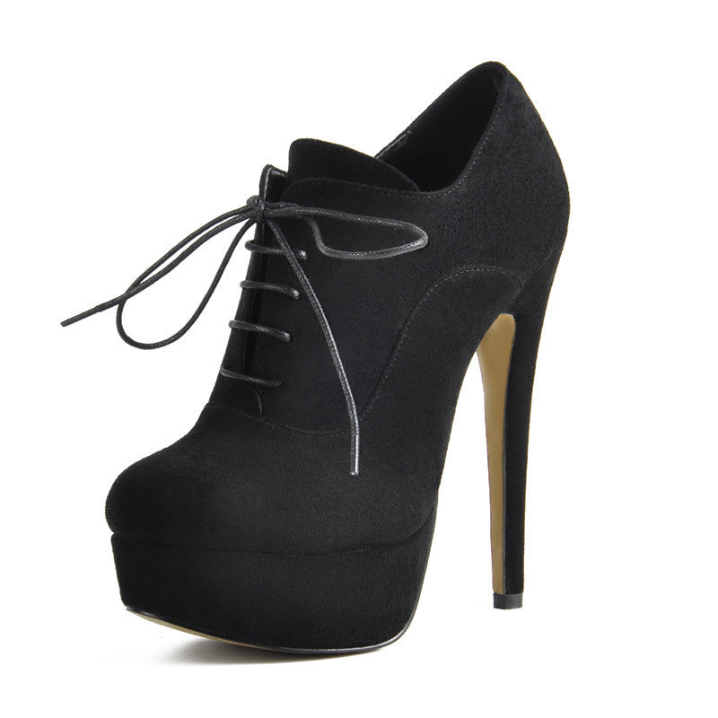 Lace-Up Platform Ankle Boots