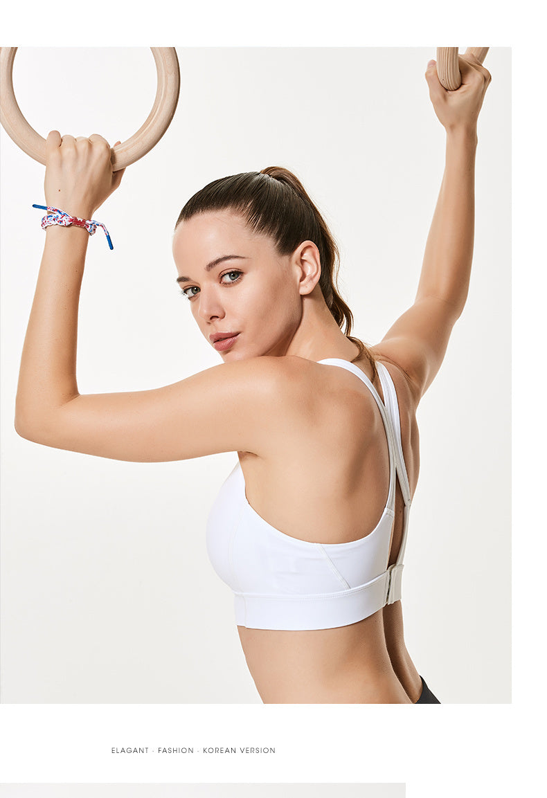 Adjustable High Strength Shockproof Gathered Running Yoga Sports Bra