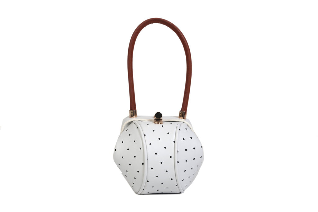 Chic Polka Dot Dumpling Mini Tote Bag