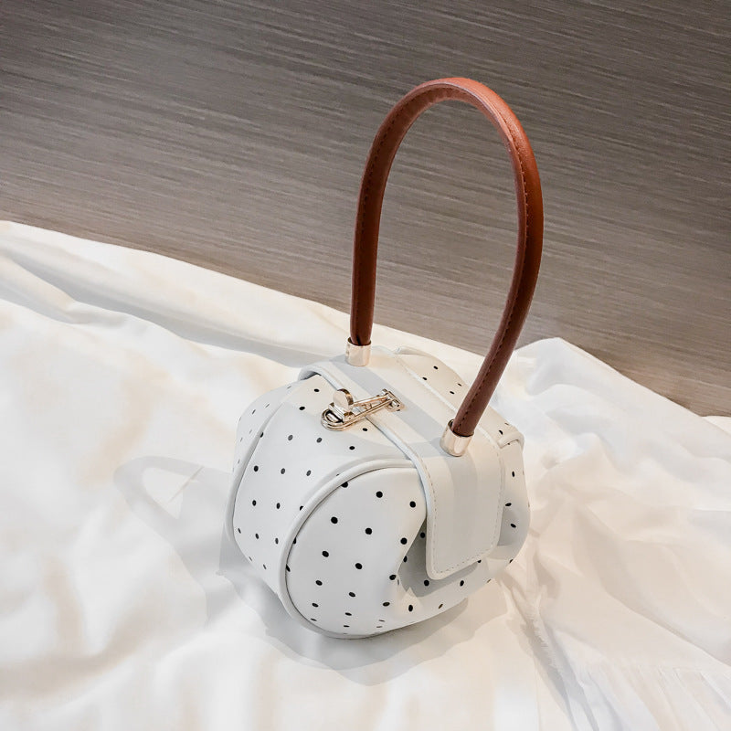 Chic Polka Dot Dumpling Mini Tote Bag