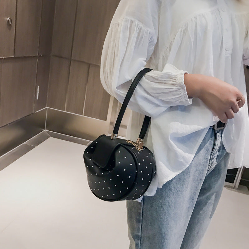 Chic Polka Dot Dumpling Mini Tote Bag