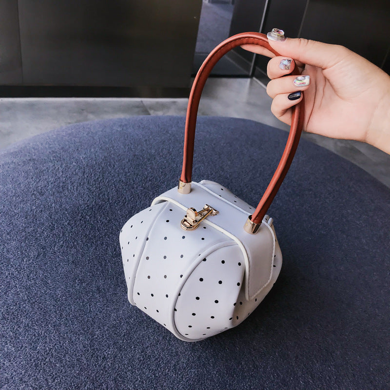 Chic Polka Dot Dumpling Mini Tote Bag