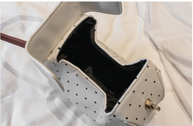 Chic Polka Dot Dumpling Mini Tote Bag