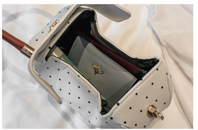 Chic Polka Dot Dumpling Mini Tote Bag