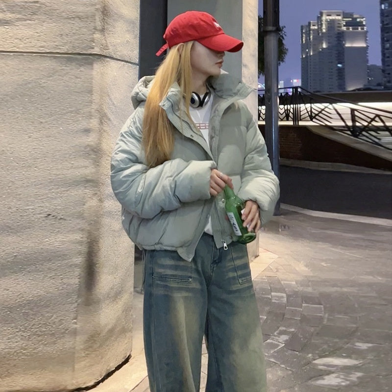 Cozy Oversized Short Hooded Puffer Jacket for Everyday Winter Comfort
