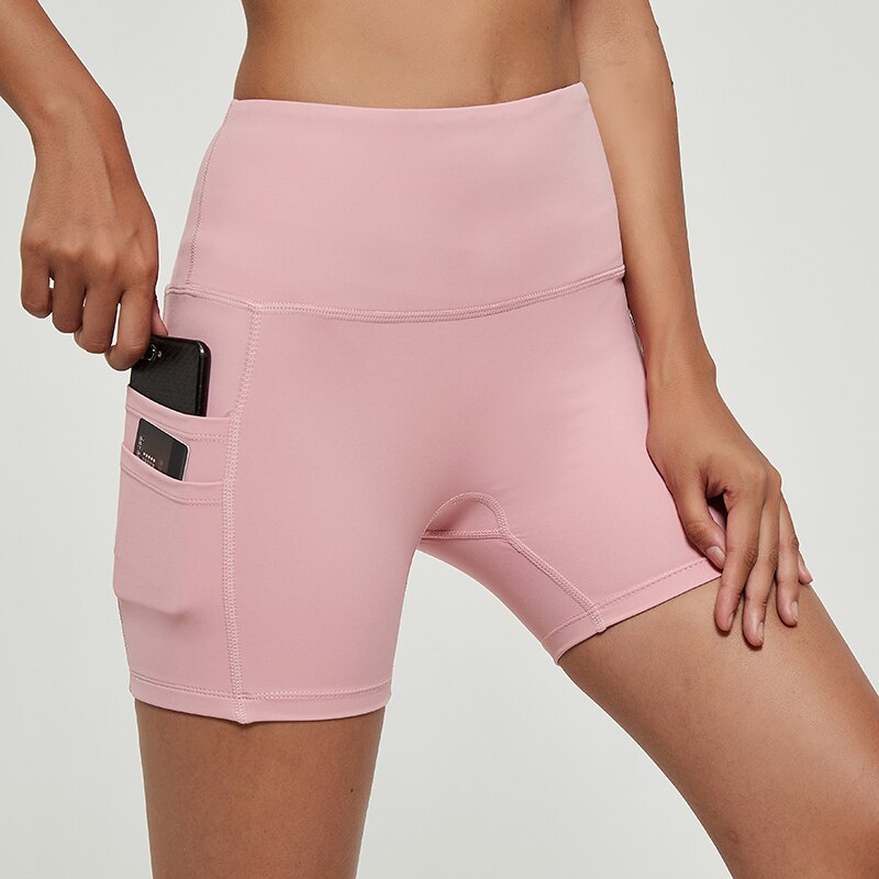 High Waist Peach Sculpting Stretch Fitness Running Shorts