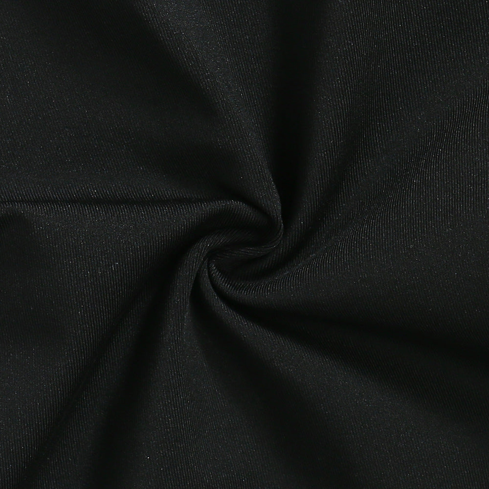 High-Waist Mesh Panel Active Yoga Leggings with Checkered Waistband