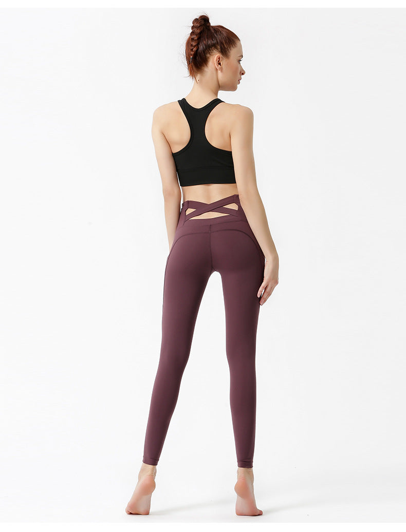 High Waist Moisture Wicking Activewear Leggings with Side Pocket