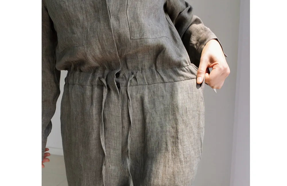 Comfortable Everyday Long Sleeve Wide Leg Jumpsuit for Women