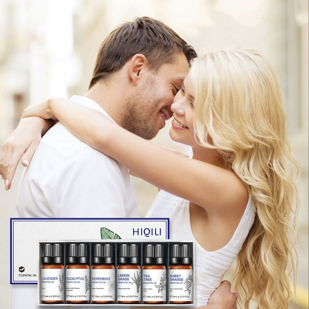 Pure Essential Oil Set - 6pc Aromatherapy Gift