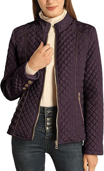 Lightweight Quilted Padded Stand Collar Zip Jacket Everyday Essential