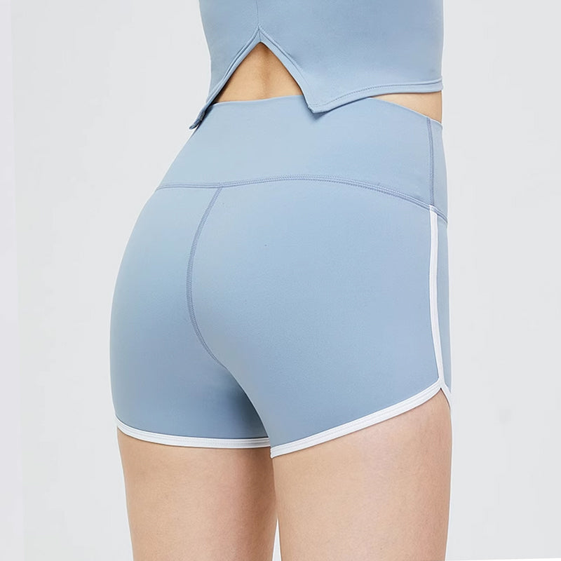 High Waisted Activewear Shorts with Sculpting Hip Lift Design