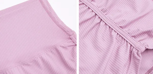 Ariana Vogue High Waisted Ribbed Hip Lift Activewear Cycling Shorts