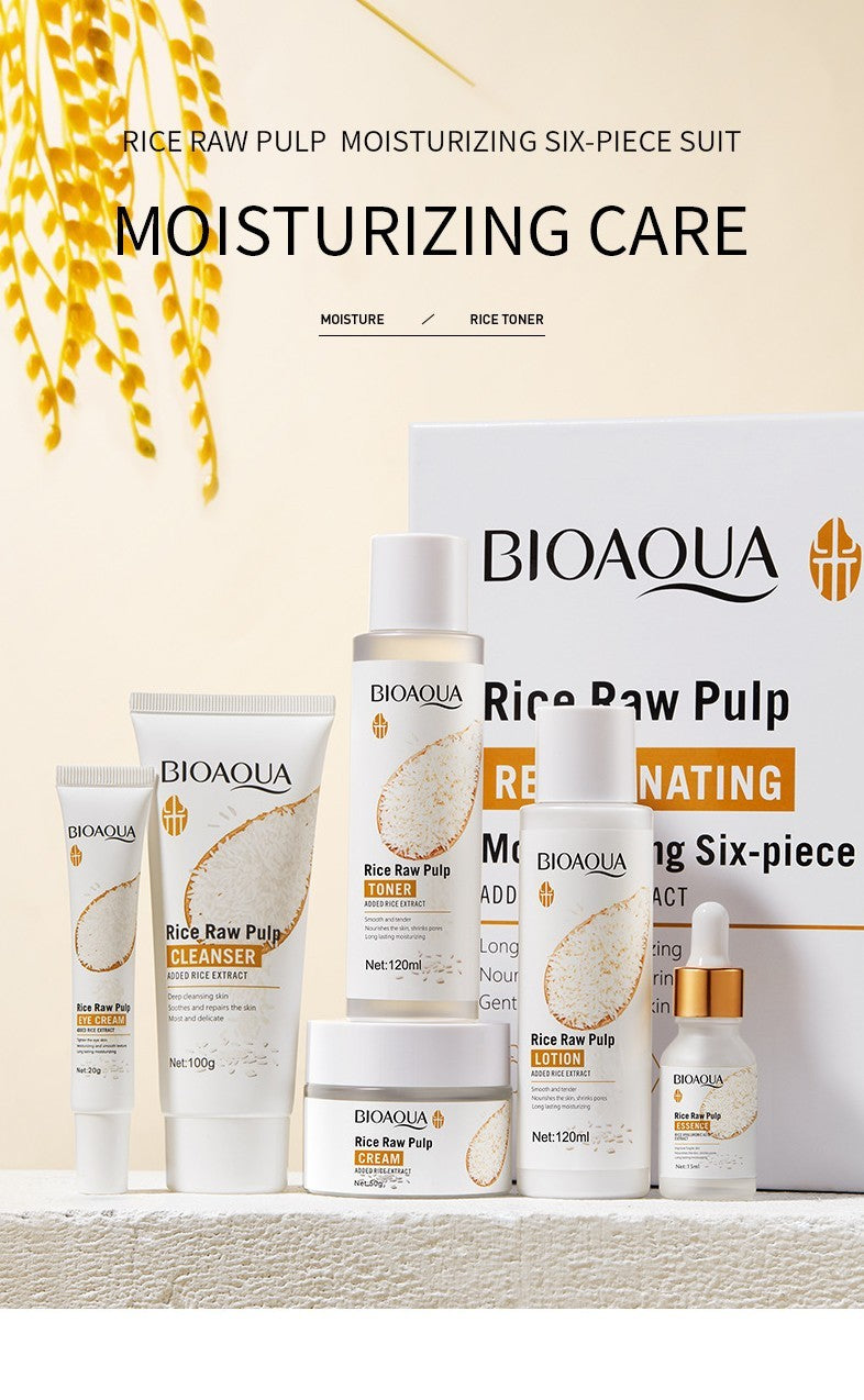 Rice Raw Pulp Hydrating Skincare Set - 6 Pcs