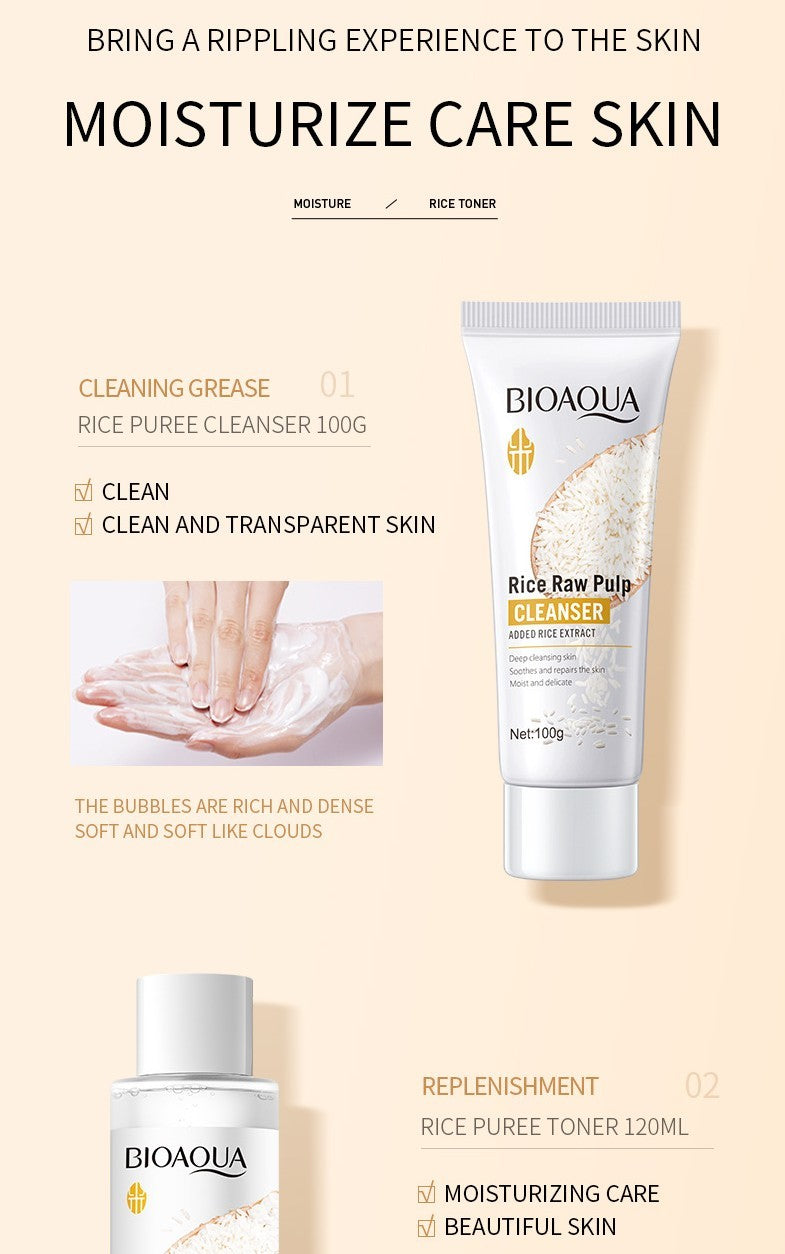 Rice Raw Pulp Hydrating Skincare Set - 6 Pcs