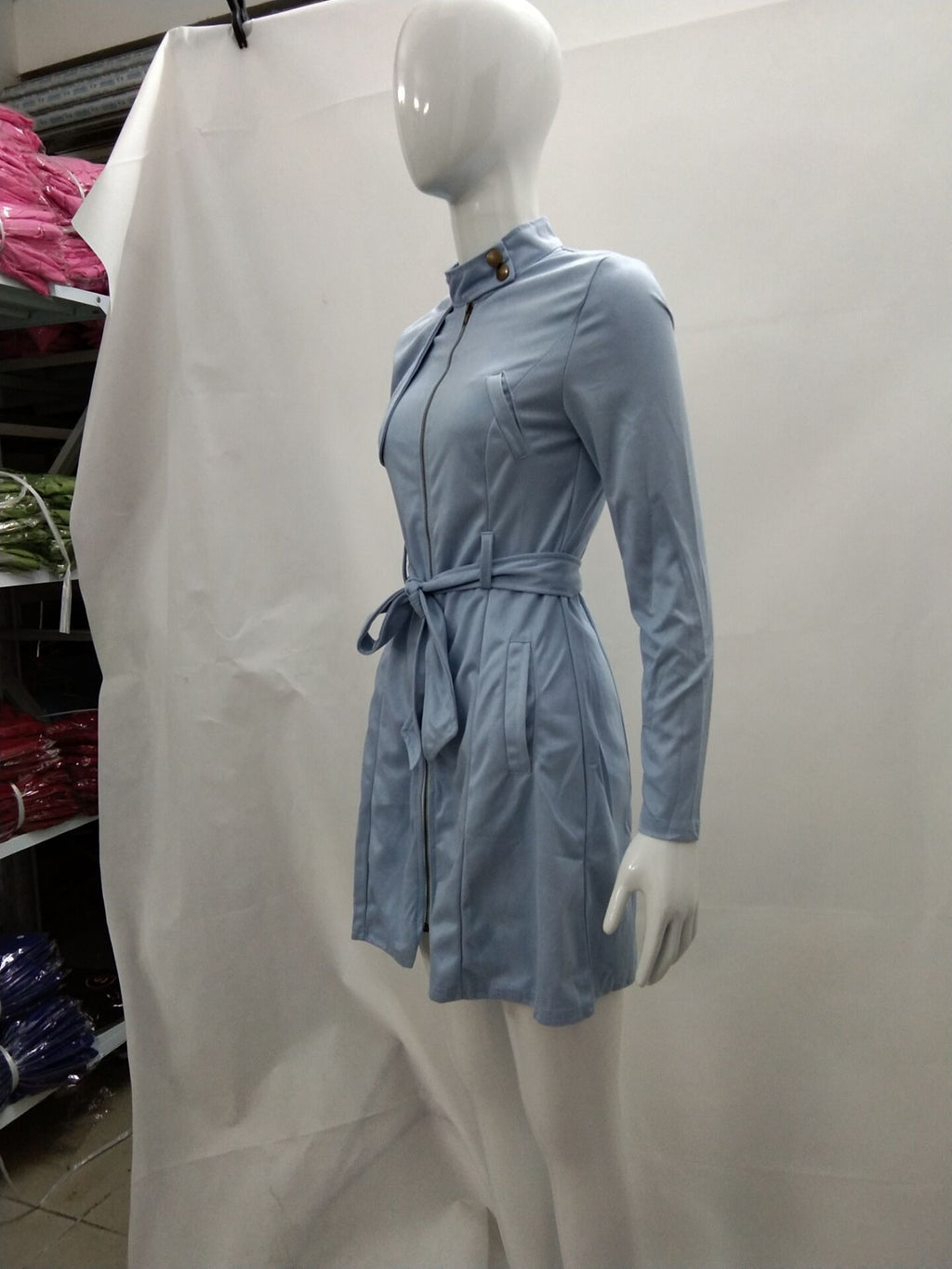 Savannah Suede Belted Trench Coat