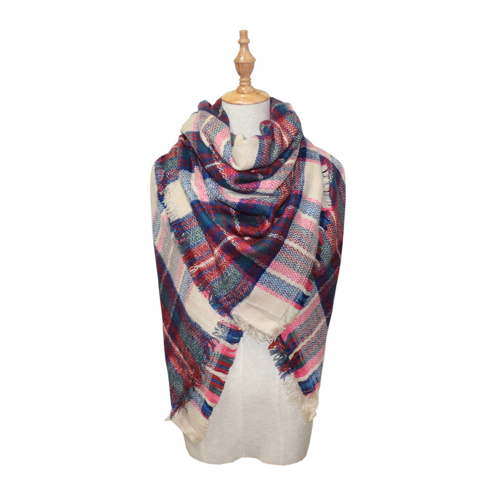Cozy Plaid Scarf - Warm Winter Wrap for Women