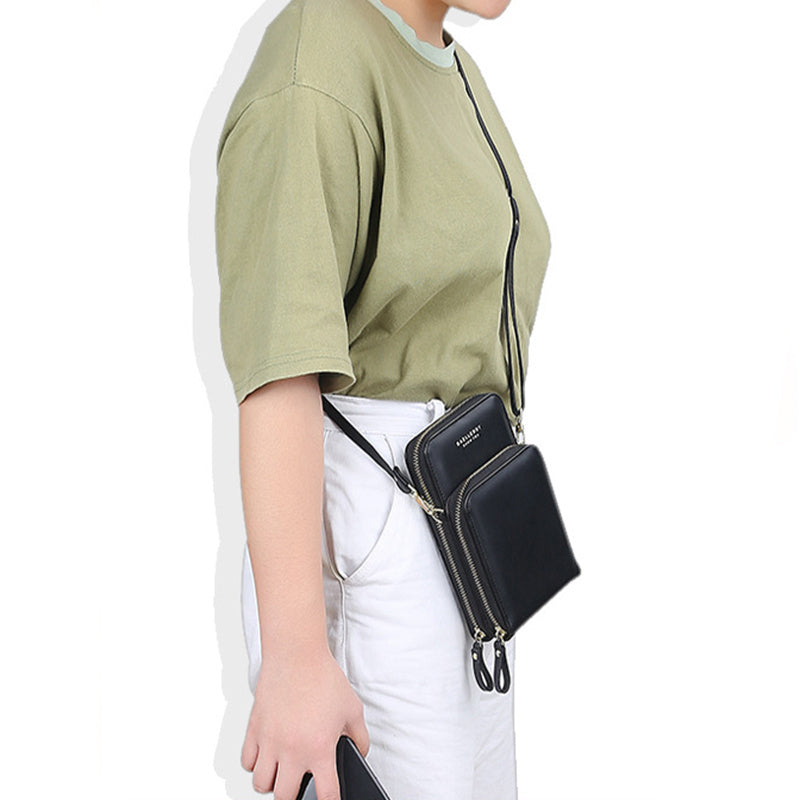 Stylish Women's PU Leather Crossbody Phone Bag