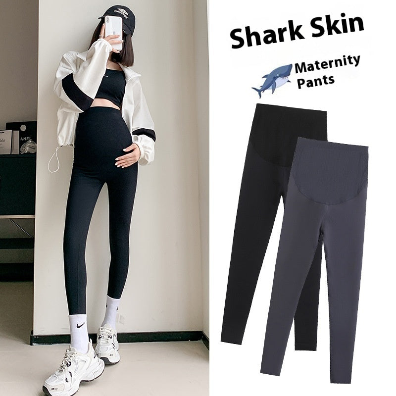 Seamless Honeycomb Maternity Leggings with Belly Support