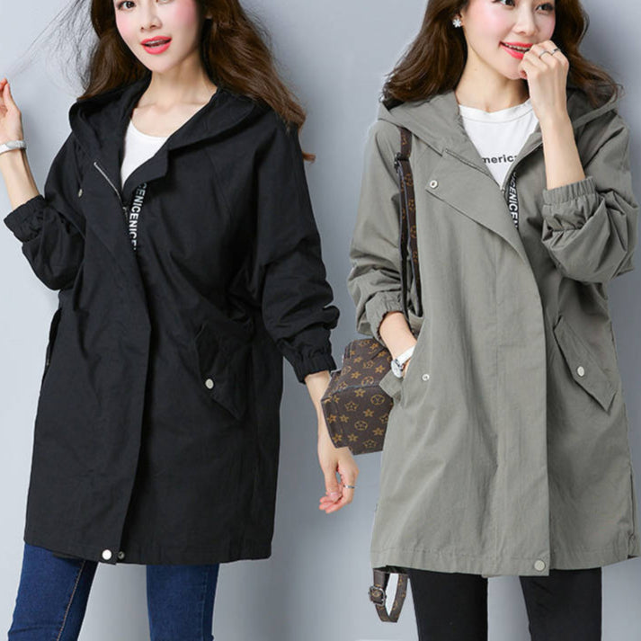 City Chic Hooded Anorak Trench Coat