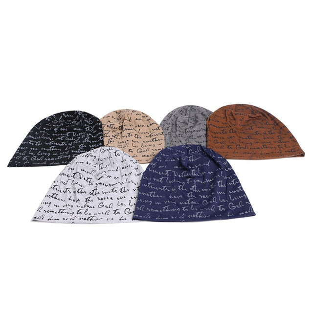 Printed Slouchy Beanie Hat - Trendy Unisex Style