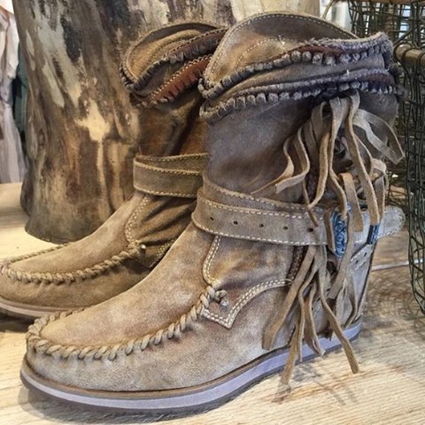 Romana Boho Fringe Moccasin Boots