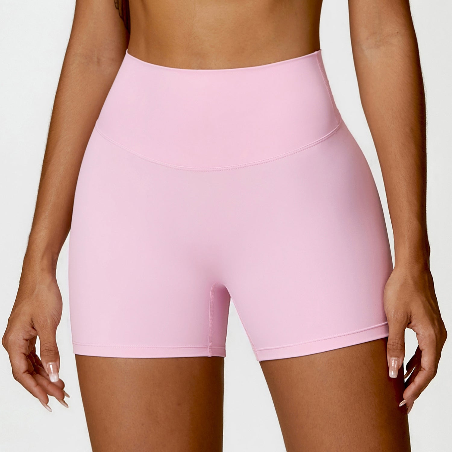 High Waist Belly Control Peach Lift Active Sports Shorts