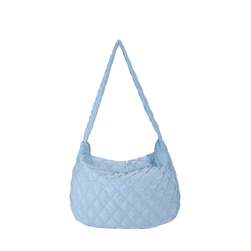 Chic Quilted Puffer Crossbody Bag for Women - Stylish Shoulder Handbag