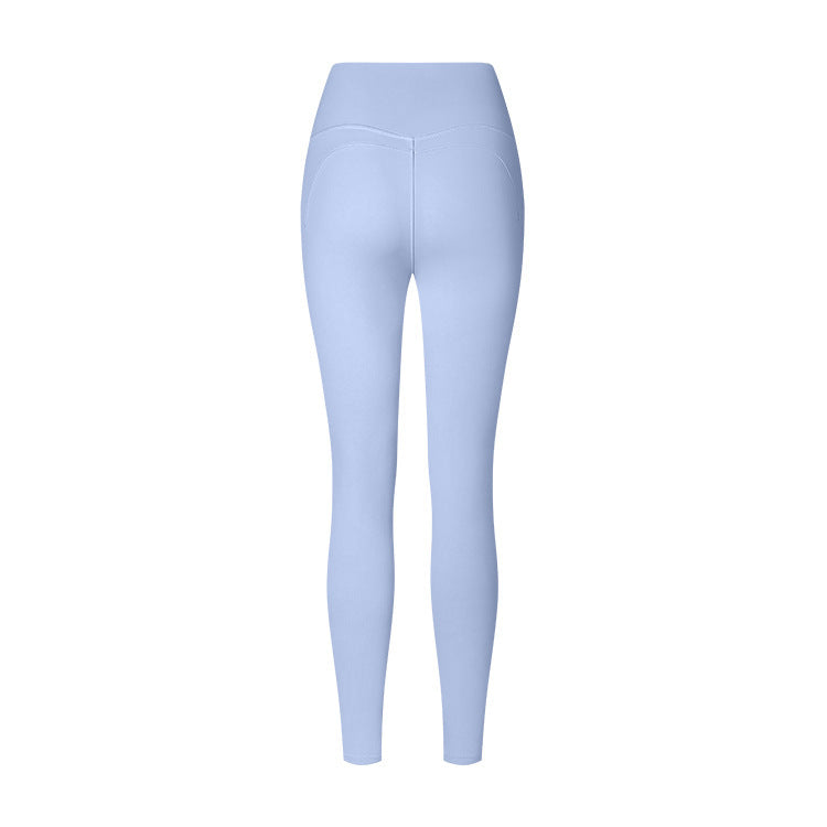 High Waist Brushed Fabric Fitness Leggings for Yoga and Training