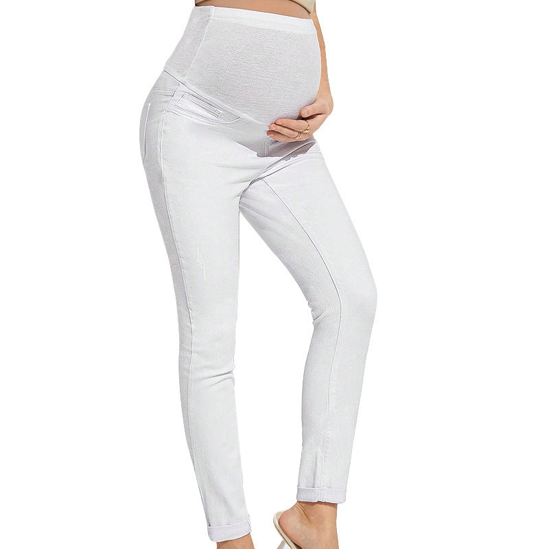 Maternity Skinny Jeans - High Waist Belly Support
