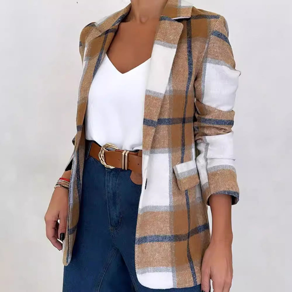 Heritage Plaid Single-Breasted Blazer