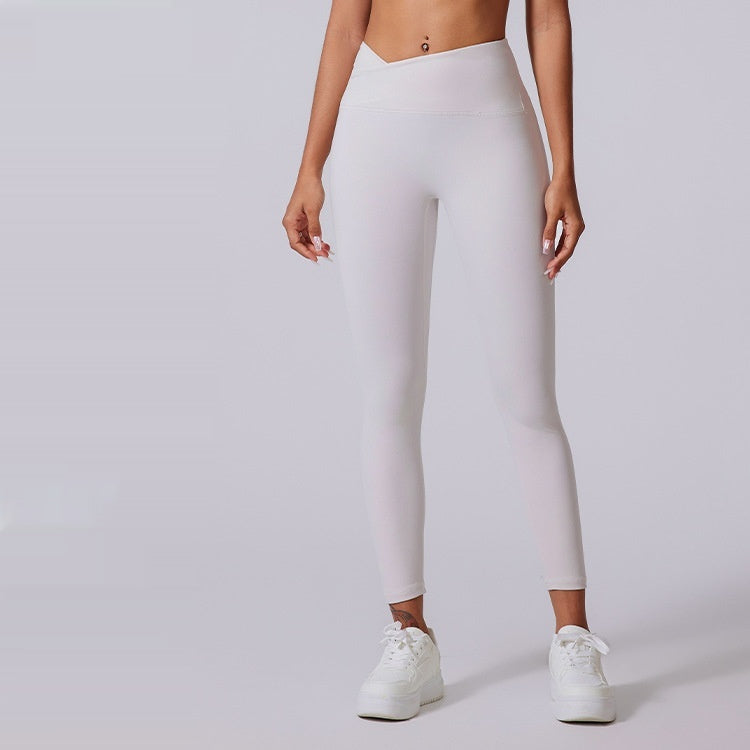 High Waist Shimmering Active Leggings for Yoga and Performance Workouts