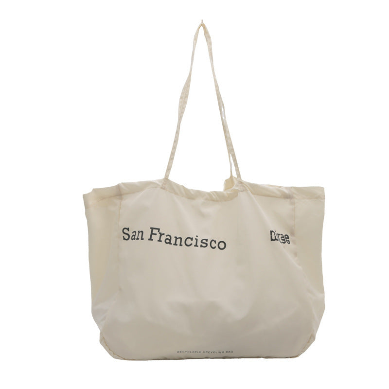 Fashion Letter Print Large Capacity Tote Bag for Daily Style