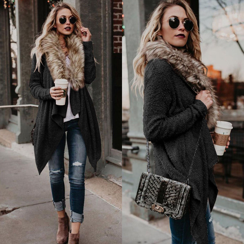 Aspen Faux Fur Collar Cardigan