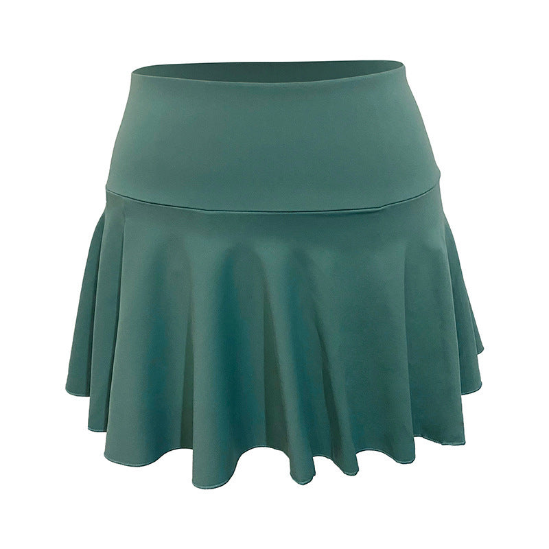 Dynamic Pleated Athletic Skirt with Integrated Shorts for Sport and Leisure