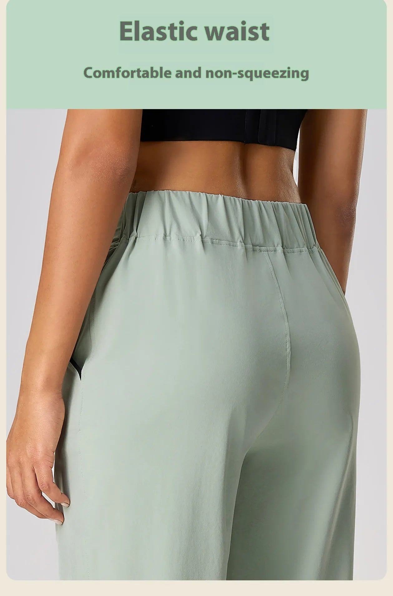 Comfortable Breathable High Waist Wide Leg Activewear Pants for Women