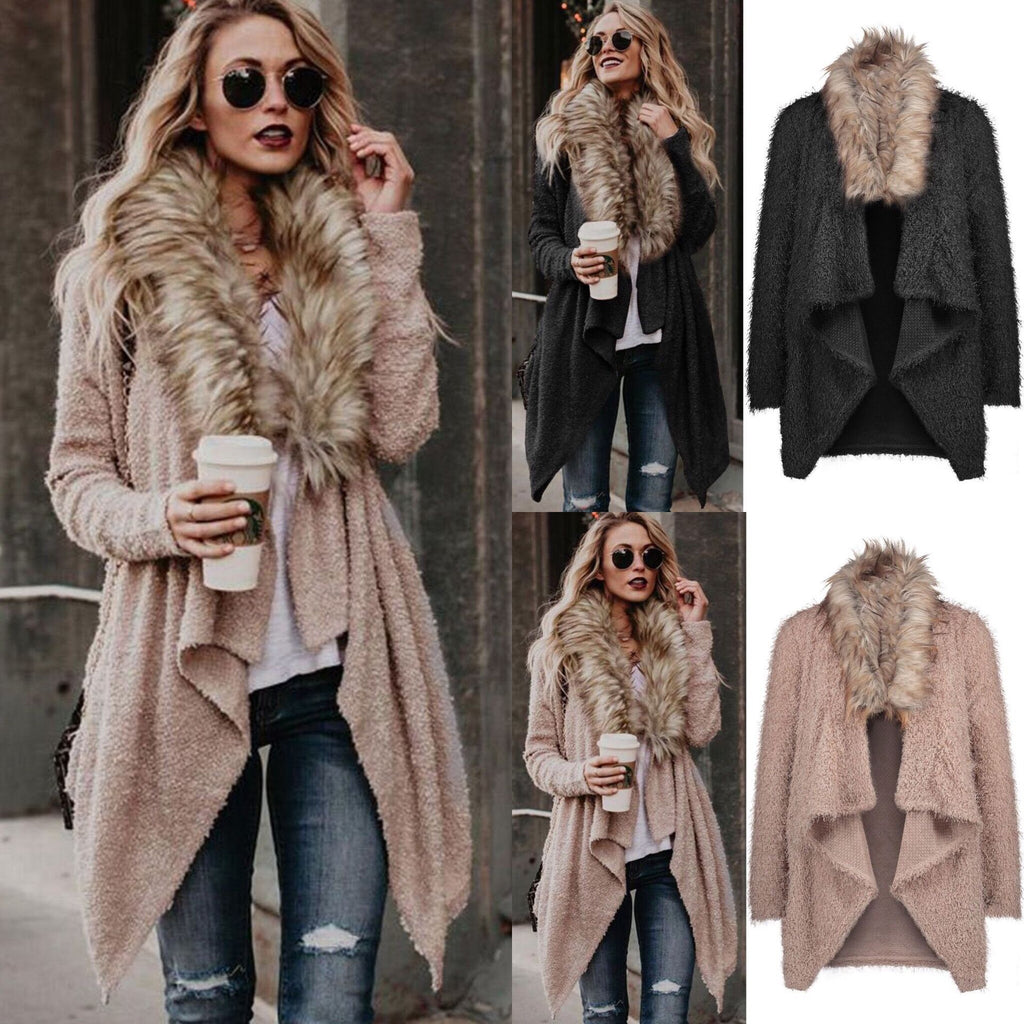 Aspen Faux Fur Collar Cardigan