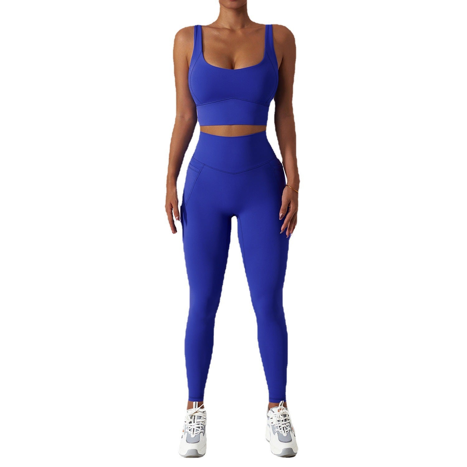 Women's Excellent Quality One Shoulder Sports Bra and High Waist Leggings Fitness Set