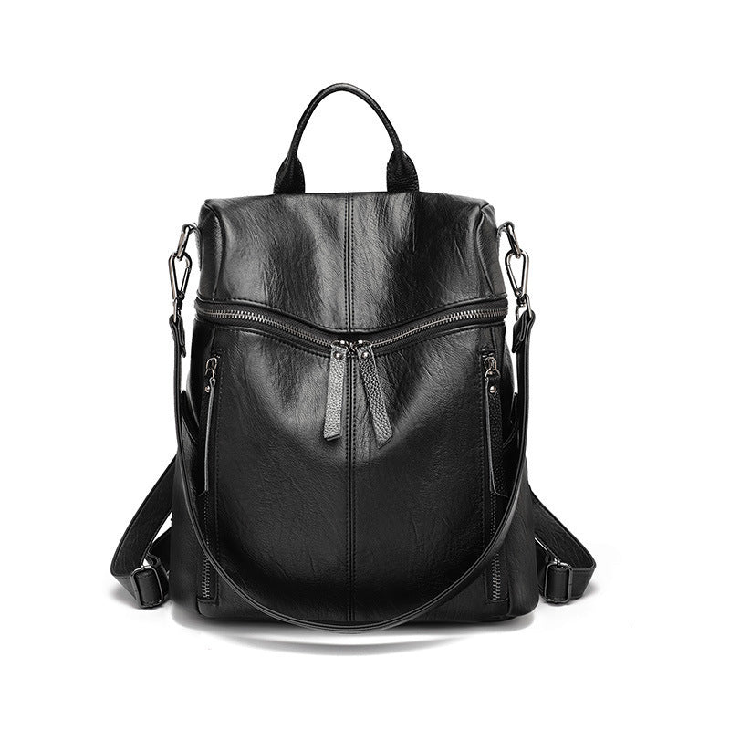 Stylish Everyday PU Leather Convertible Anti-Theft Backpack