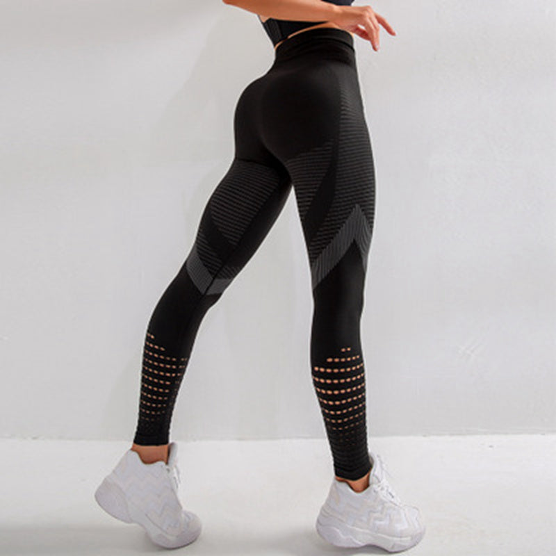 High Waisted Seamless Sculpting Fitness Leggings with Breathable Design