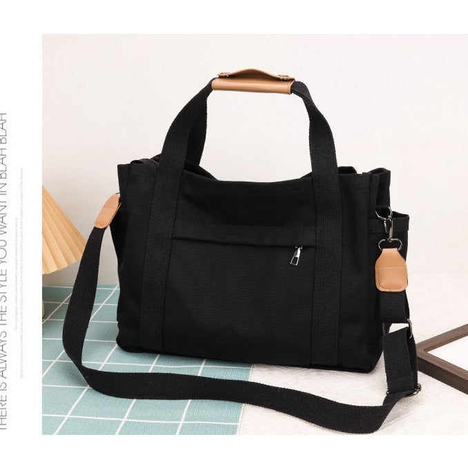 Versatile Large Canvas Tote Bag with Shoulder Strap