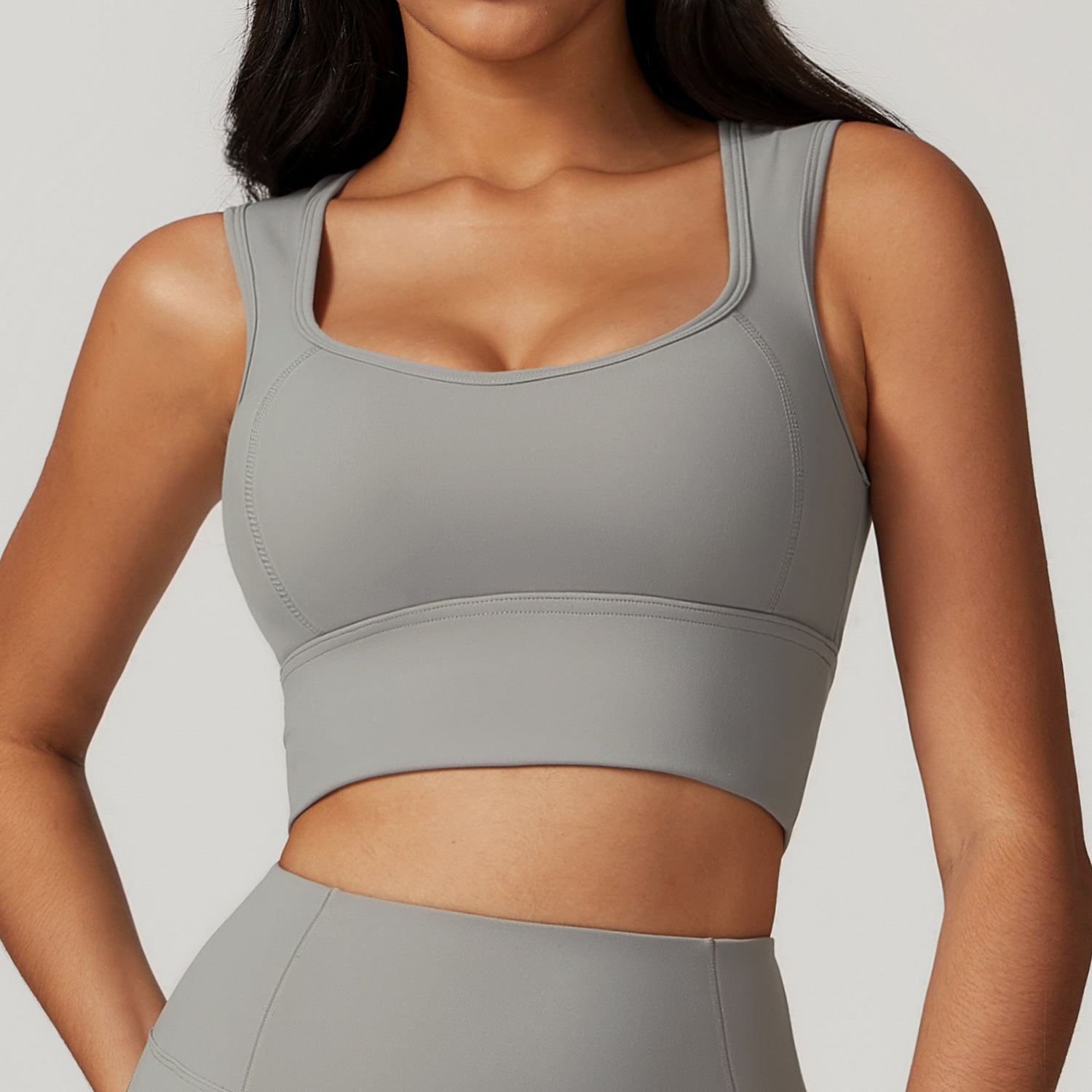 Brushed Back Supportive Activewear Crop Top for Everyday Workouts