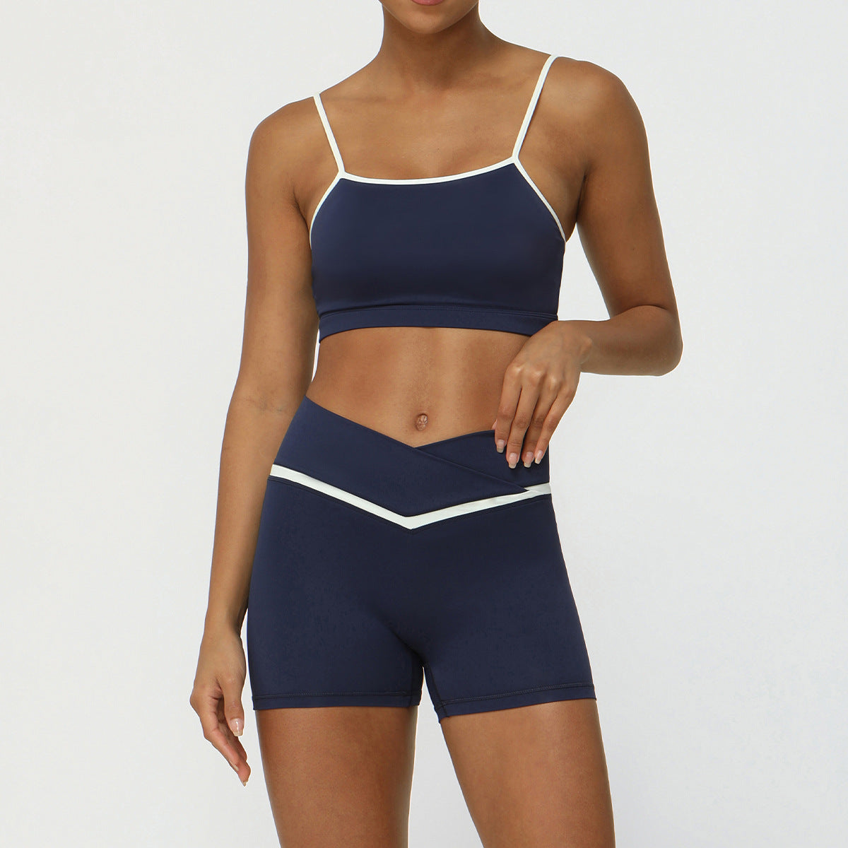Seamless Hip Lifting Sports Bra and High Waist Activewear Shorts Set