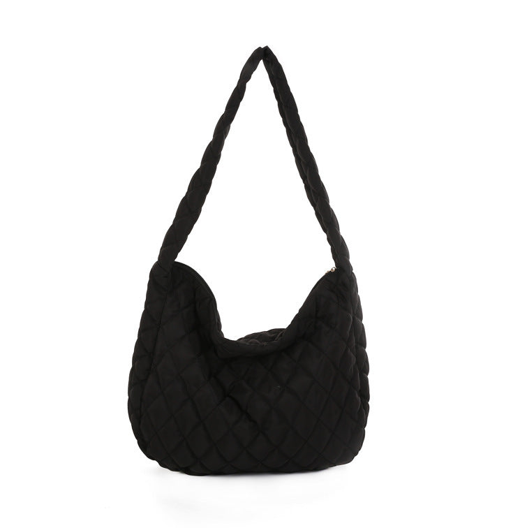 Chic Quilted Puffer Crossbody Bag for Women - Stylish Shoulder Handbag