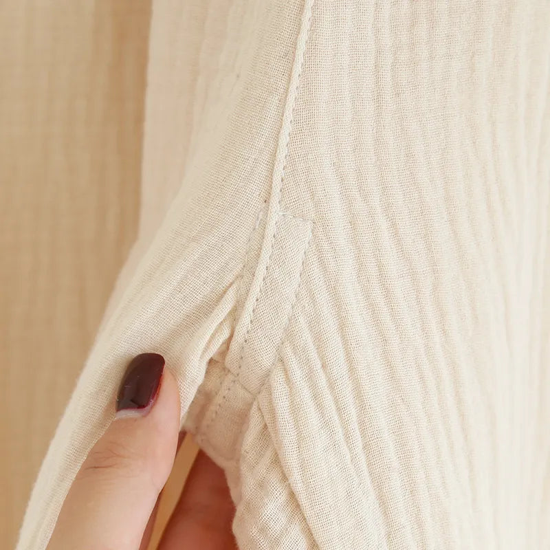 Comfortable Women's Pure Cotton Tassel Detail Home Wear Pajama Suit