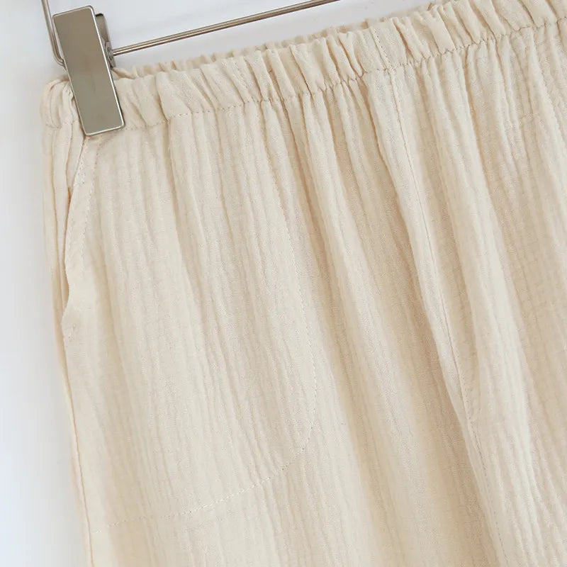 Comfortable Women's Pure Cotton Tassel Detail Home Wear Pajama Suit