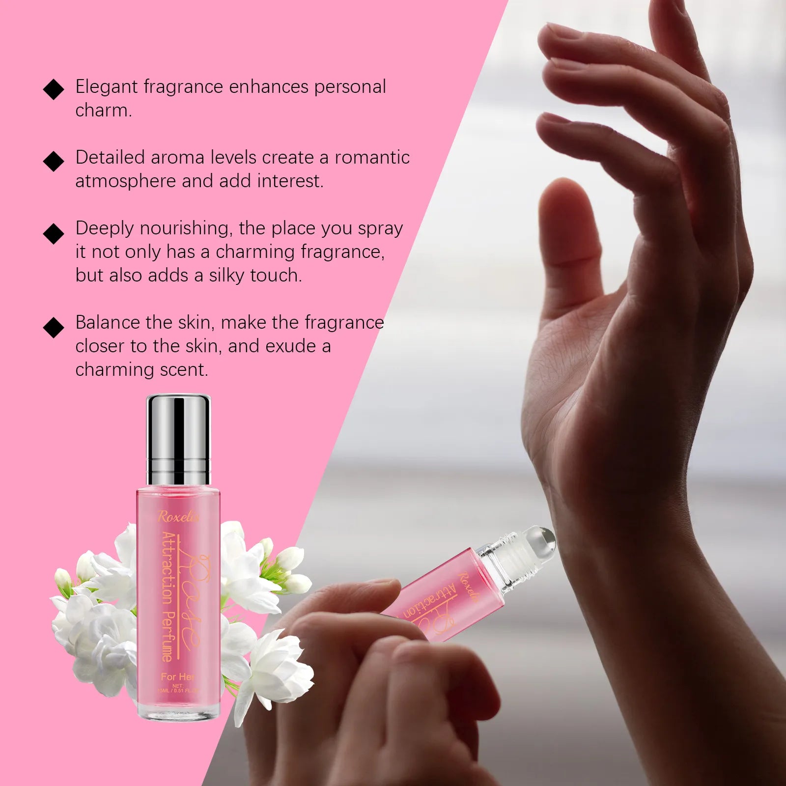Rose Light Attraction Perfume - Portable 15ml - 2Pcs
