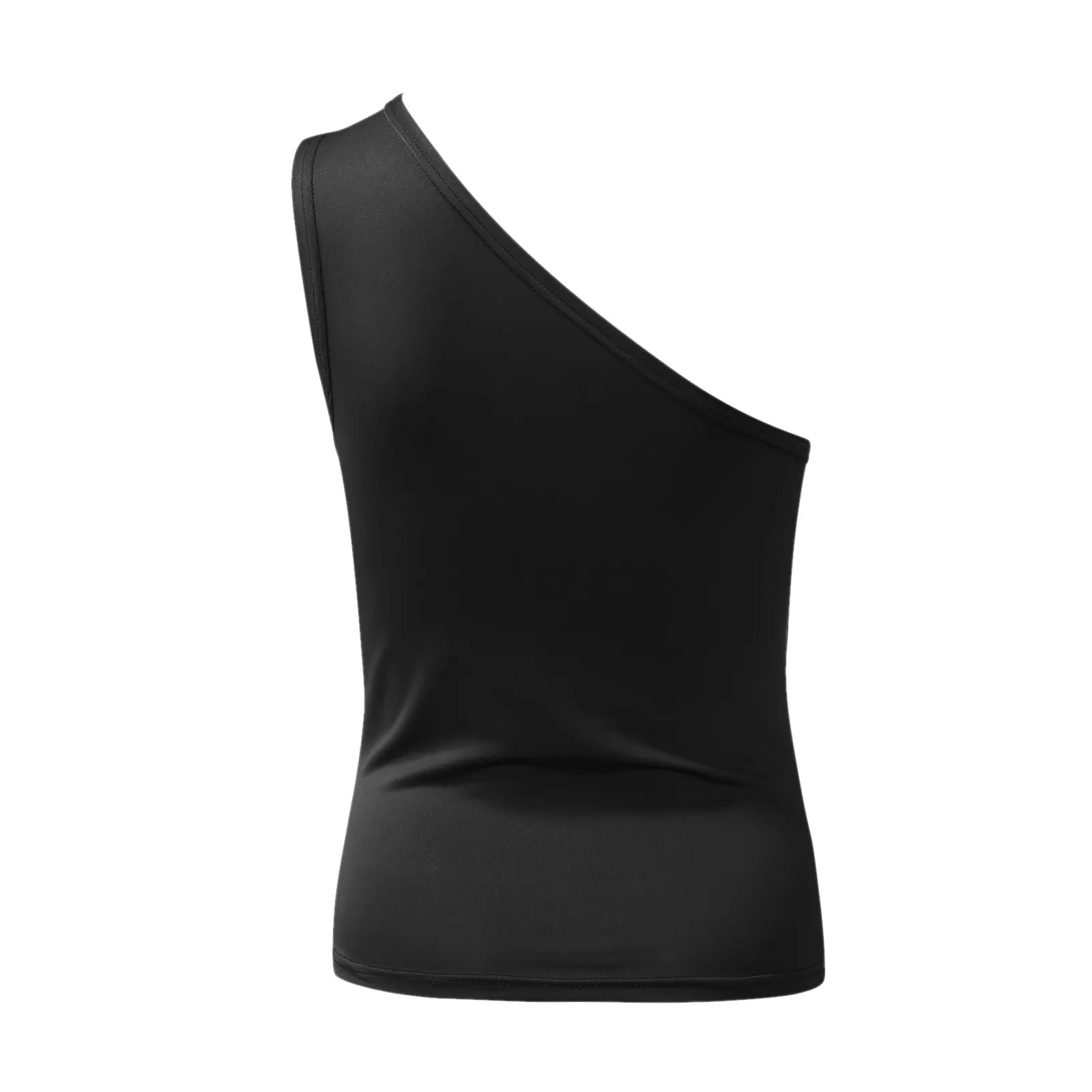Chic Asymmetric One Shoulder Cutout Slim Fit Vest Top for Women