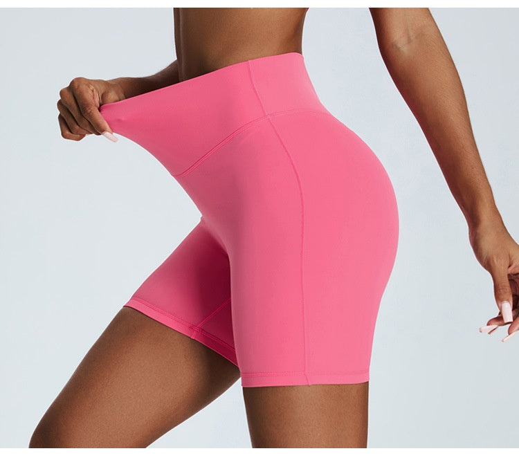 High Waist Nude Feel Yoga and Cycling Fitness Shorts for Ultimate Comfort