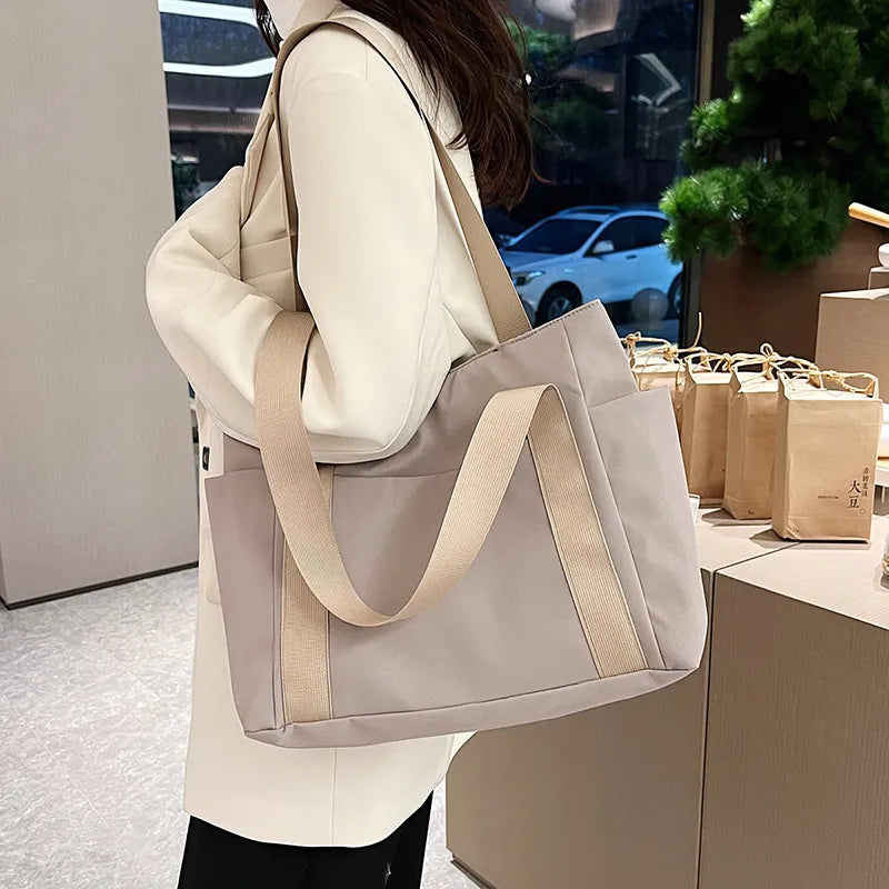 Chic Nylon Tote Bag - Everyday Style & Storage